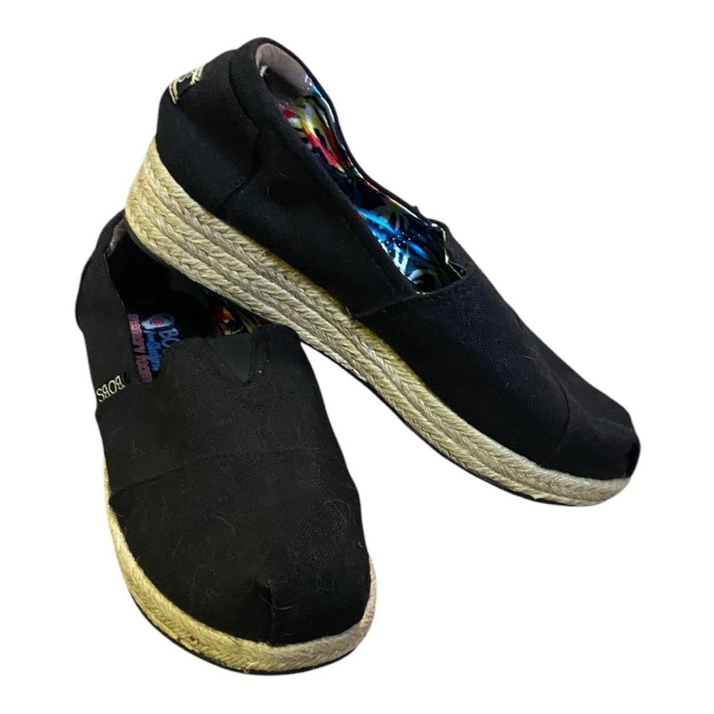 Sketchers Bobs Ladies Wedge Shoe Black‎ ❤️ SZ 9.5